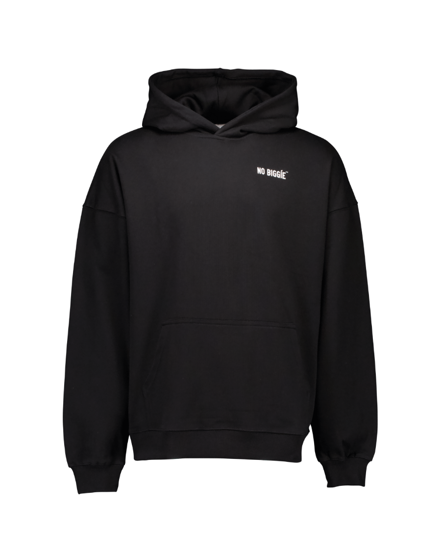 003 oversized hoodie black front
