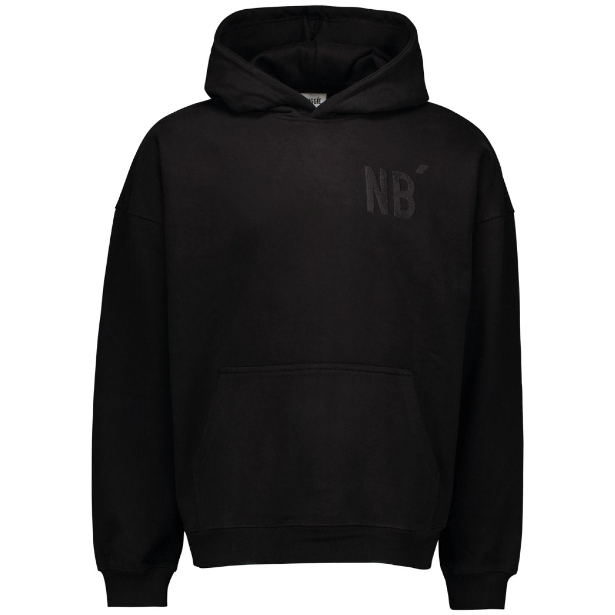 004 Oversized Hoodie (Black Drop) | No Biggie Clothing