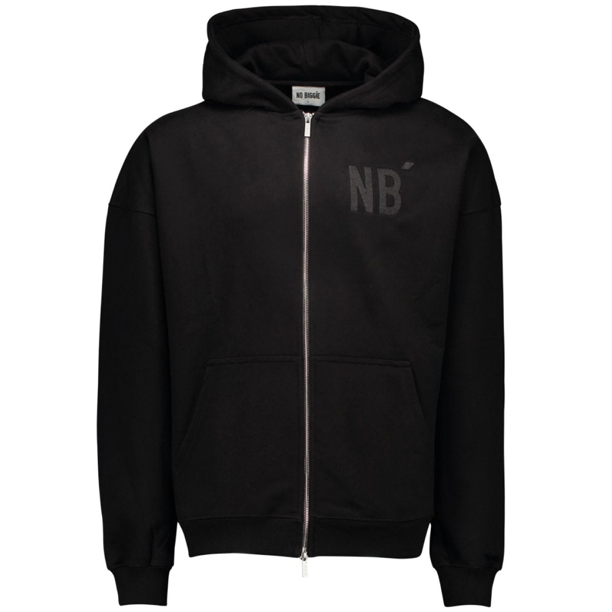 004 Oversized Zipper (Black Drop) | No Biggie Clothing