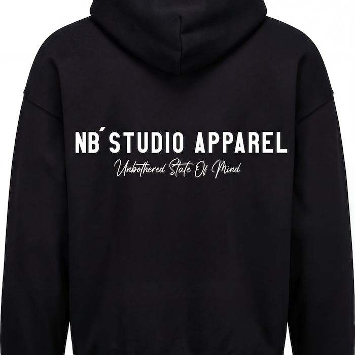 004 Oversized Hoodie Black Back