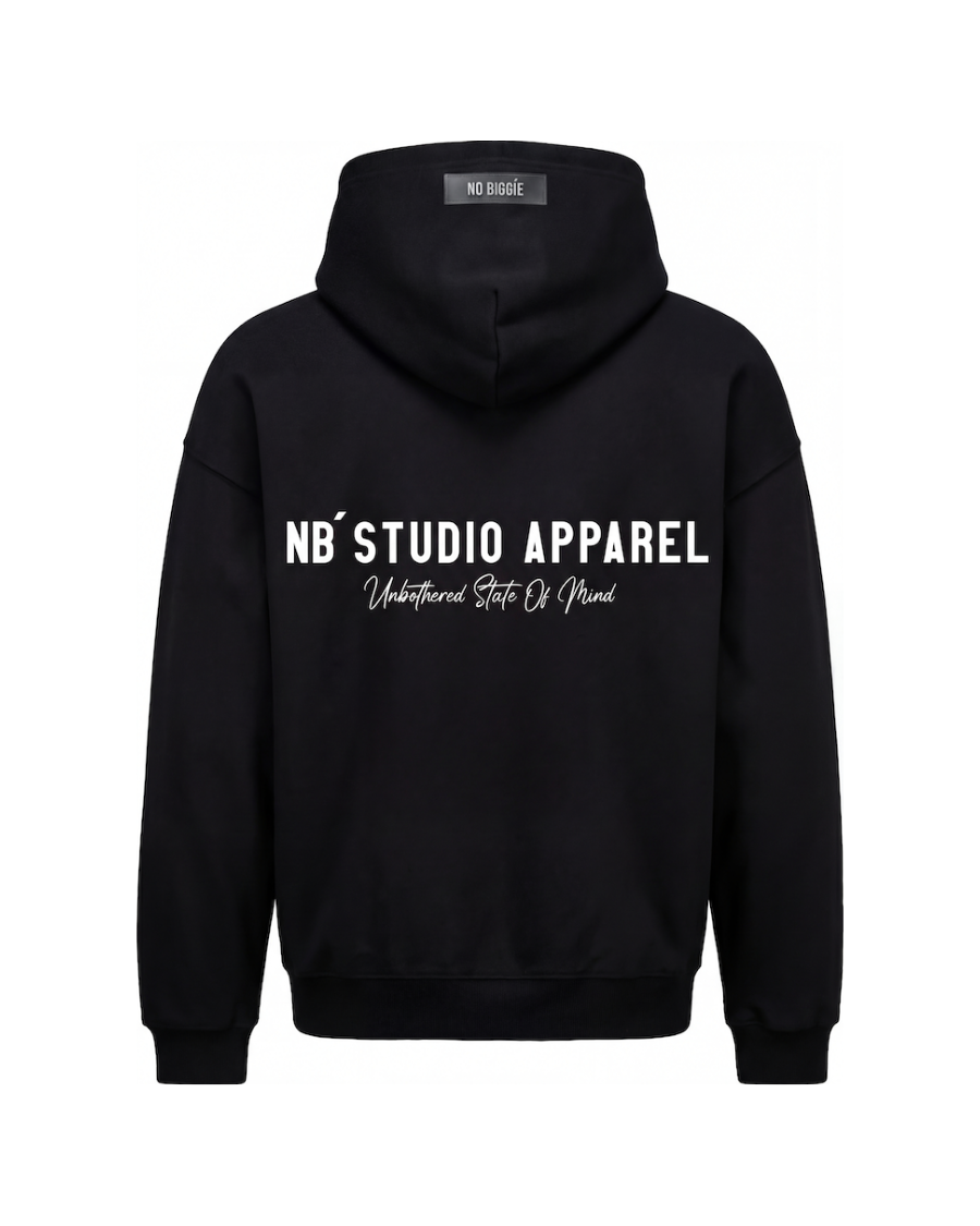 004 Oversized Hoodie Black Back