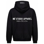 004 Oversized Hoodie Black Back