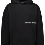 004 Oversized Hoodie Black Front