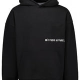 004 Oversized Hoodie Black Front