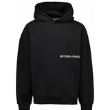 004 Oversized Hoodie Black Front