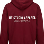004 Oversized Hoodie Burgundy Back