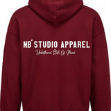 004 Oversized Hoodie Burgundy Back