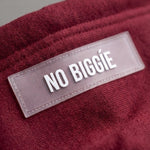 004 Oversized Hoodie Burgundy Detail