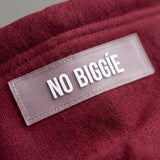 004 Oversized Hoodie Burgundy Detail