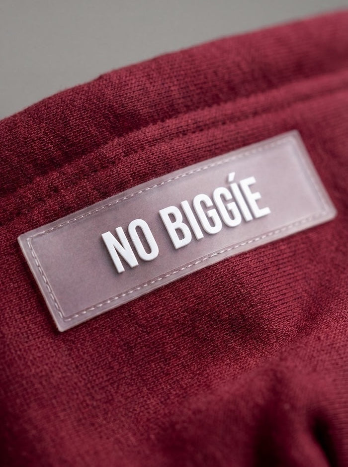 004 Oversized Hoodie Burgundy Detail