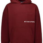 004 Oversized Hoodie Burgundy Front
