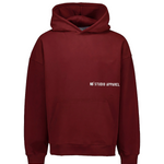 004 Oversized Hoodie Burgundy Front