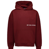 004 Oversized Hoodie Burgundy Front