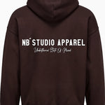 004 Oversized Hoodie Dark Brown Back