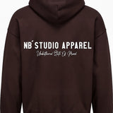 004 Oversized Hoodie Dark Brown Back