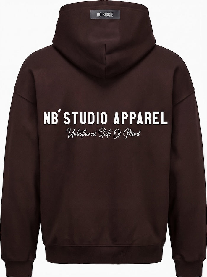 004 Oversized Hoodie Dark Brown Back