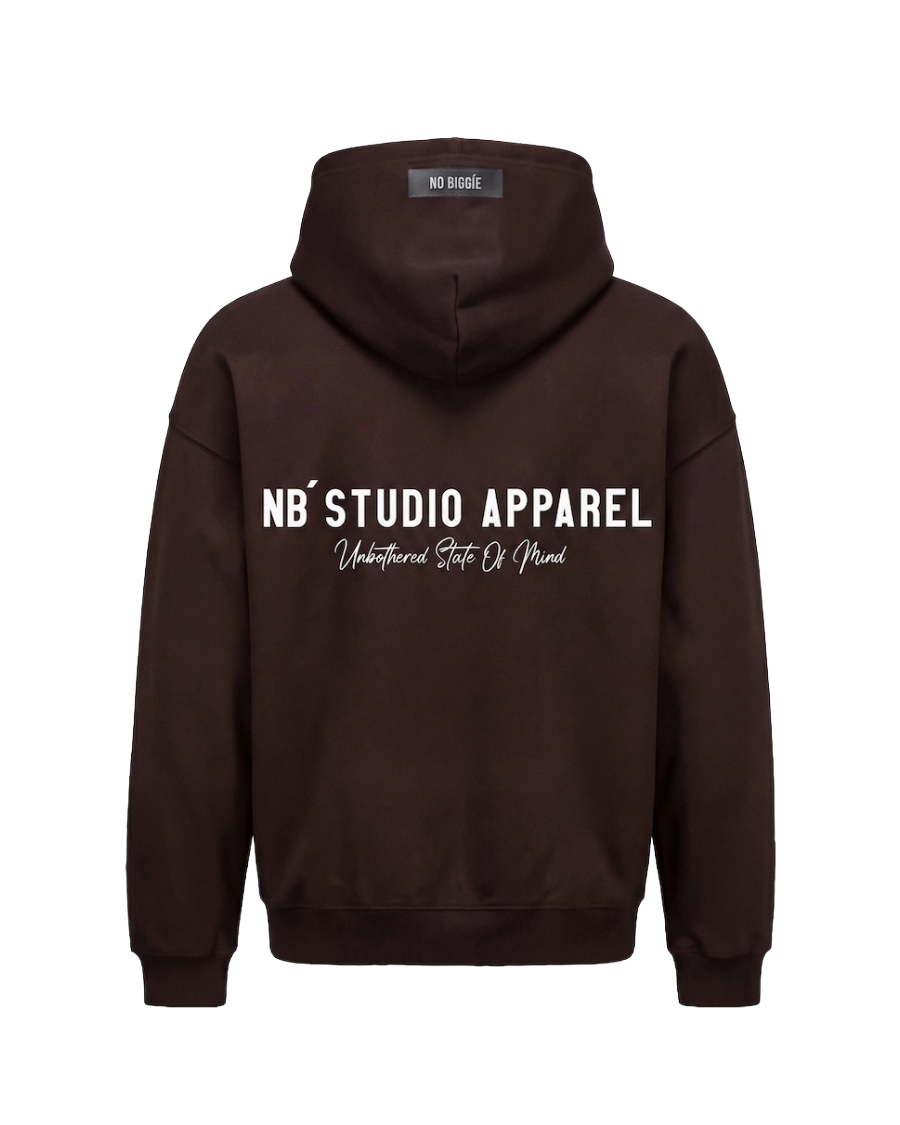 004 Oversized Hoodie Dark Brown Back