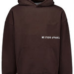 004 Oversized Hoodie Dark Brown Front