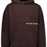 004 Oversized Hoodie Dark Brown Front
