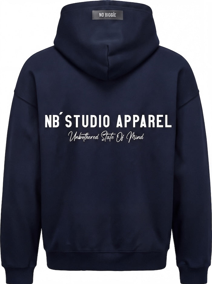 004 Oversized Hoodie Dark Navy Back