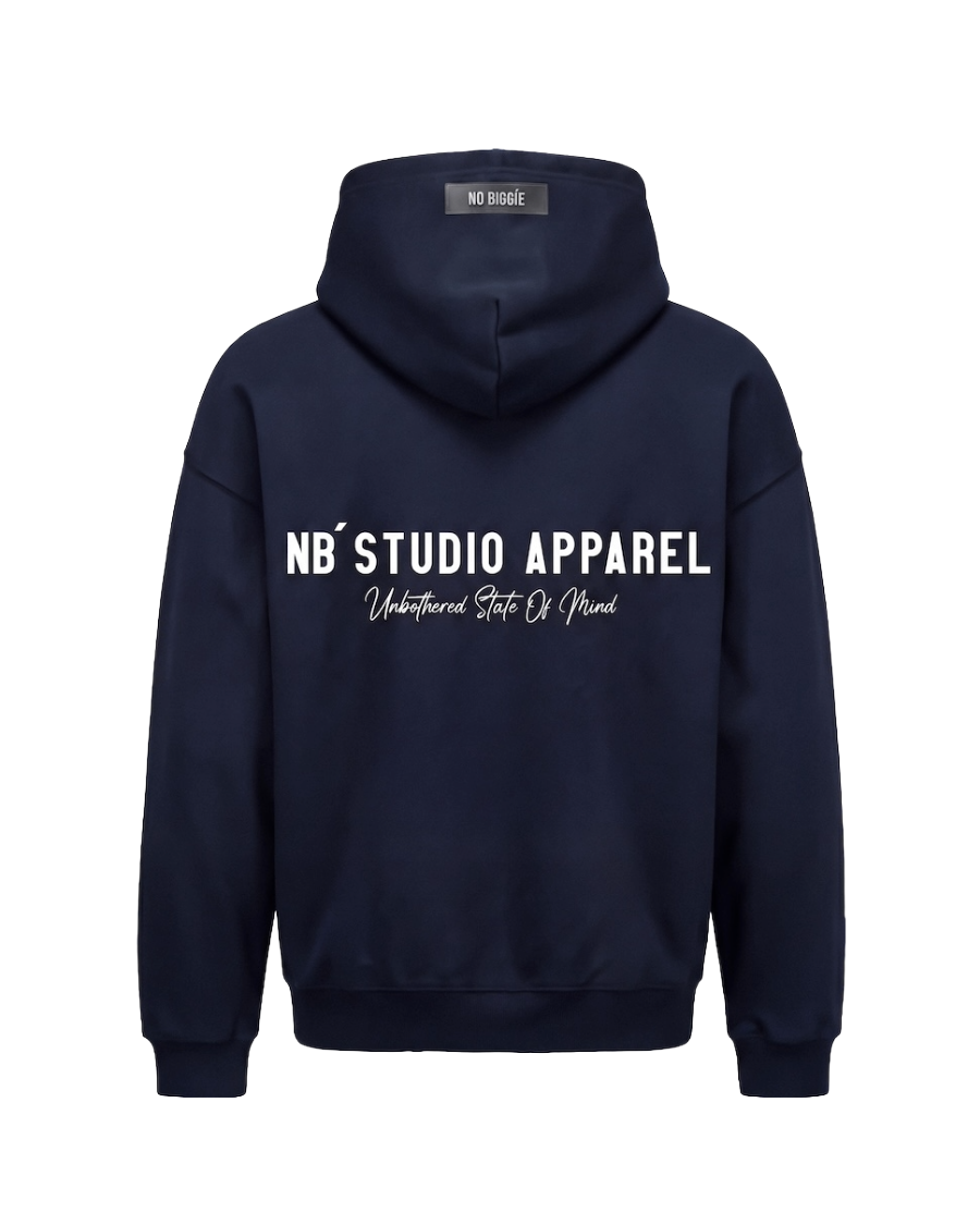 004 Oversized Hoodie Dark Navy Back