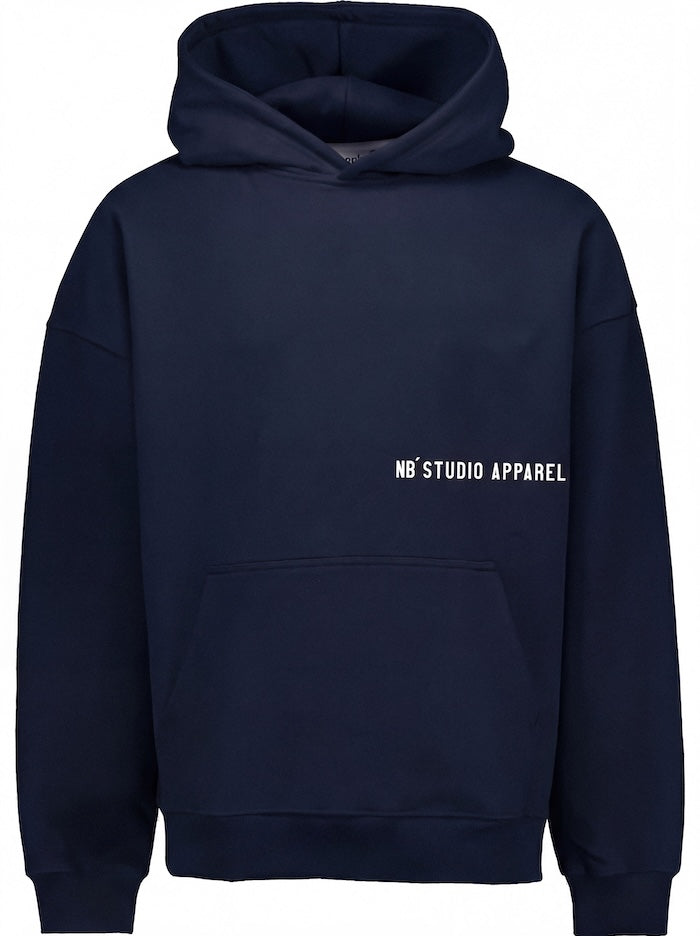 004 Oversized Hoodie Dark Navy Front
