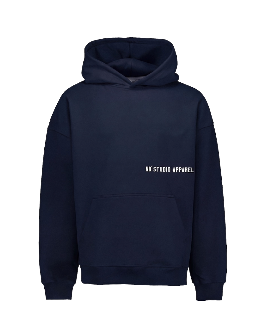 004 Oversized Hoodie Dark Navy Front