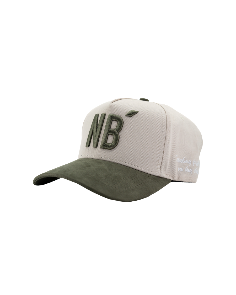 NB baseball cap olive green side